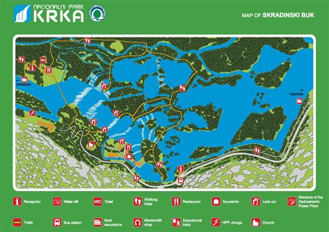 krka national park map
